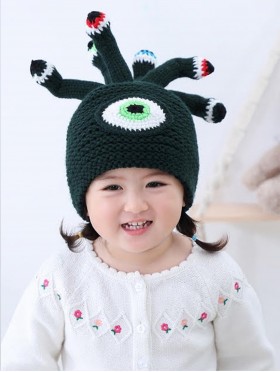 Big Kid's Alien Themed Knitted Hat